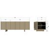 Zelený dřevěný TV stolek Basu 152 x 46 cm  -fv-interier-25