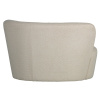 Bílá bouclé lenoška Stone 112 cm, pravá