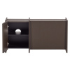 Hnědý dřevěný TV stolek Brock 102 x 44 cm