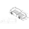 Bílá dětská postel Vipack Car Bed 90 x 200 cm