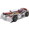 Bílá dětská postel Vipack Car Bed 90 x 200 cm