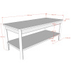 Dubová lavice Vipack Olive 110 x 46 cm
