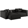 Černá čalouněná rohová pohovka Cosmopolitan Design Aveiro 254 cm, levá