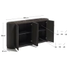 Hnědá dubová komoda Kave Home Nemore 200 x 45 cm